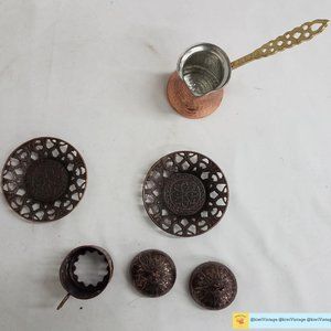 Traditional Turkish Copper Coffee Pot (Ibrik)